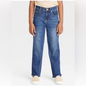Girls' High-Rise Ankle Straight Jeans - Cat & Jack